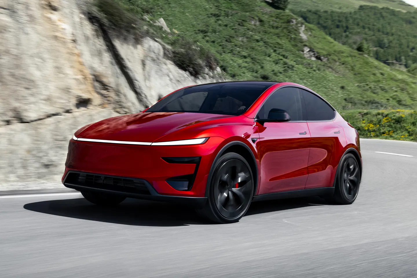 Red Tesla Model Y 2026